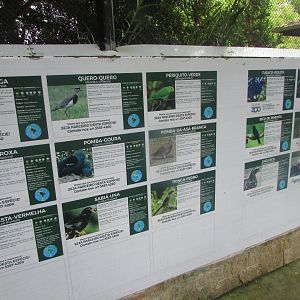 BioParque Zoo Pomerode - Signage in the walthrough aviary
