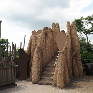 Serenga - Fake termite mound with access to upper meerkat viewing area, 2024-06-23