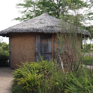 Serenga - Toilet building next to savanna exhibit, 2024-06-23