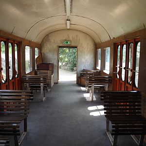 Serenga - View inside derailed train viewing area, 2024-06-23