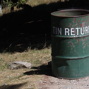 Food tin return barrels, Deer Park Heights (Queenstown)