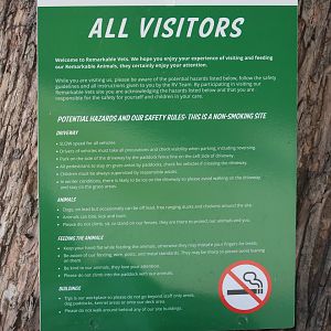 Signage to visitors, petting zoo at Remarkable Vets Arrowtown