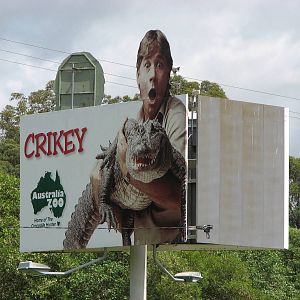 Australia Zoo 2007 - Billboard sign on the Steve Irwin Highway