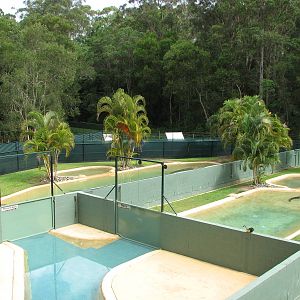 Australia Zoo 2007 - Crocodile pens behind the Crocoseum