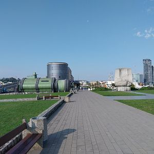 Head of the building with Batyskaf Nautilus submarine