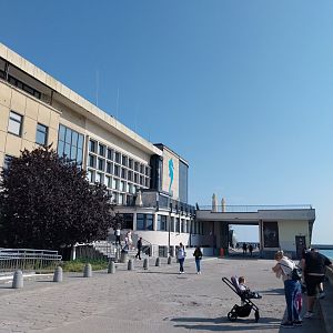 Back of the building after exit