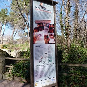 Mediterranean monk seal conservation sign -Zoo Aquarium de Madrid (2025)