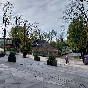 Entrance area - Pileated Gibbon and Ring-tailed lemur building