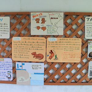 Beaver and otter signage, Kushiro Zoo