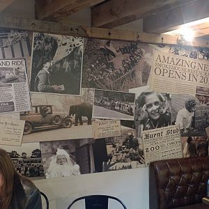 History wall in cafe 3