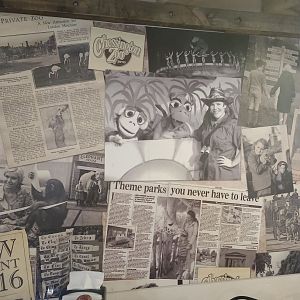 History wall in cafe 2