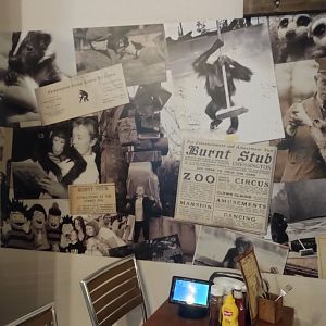 History wall in cafe 1