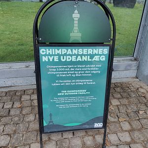 Signage about the new enclosure