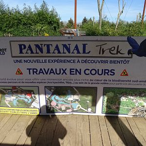 Sign about the current works