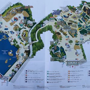 Ueno Zoo pamphlet map, March 2025
