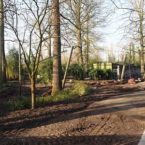 Renovation of the Asian aviaries near the Asiatic lion exhibit, 2025-03-02