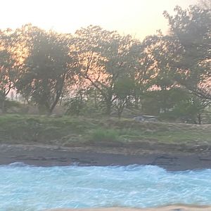 A river that goes throw a village