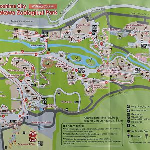 Pamphlet map - Hirakawa Zoo (Kagoshima)