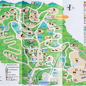Pamphlet map of Tama Zoo