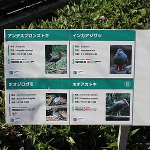 Example of aviary signage