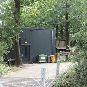 Backside of the Hanuman langur exhibit, 2024-08-18