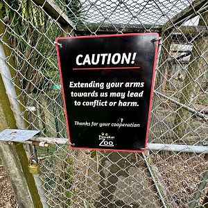 Brown Capuchin Warning Sign