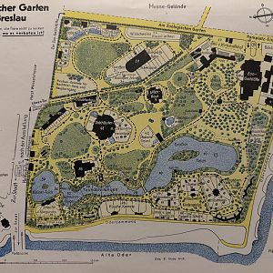 Breslau Zoo Map - 1940