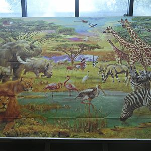 The (almost) Africa Murral in the Cafe/Gift Shop