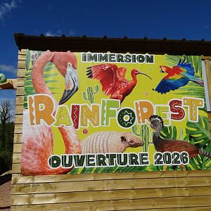 Future "rainforest" exhibit sign