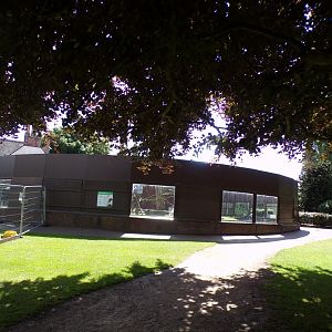 View of Diana monkey enclosure 7.7.24