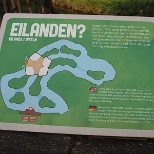 Signage with map of the Bornean orangutan islands, 2024-08-18