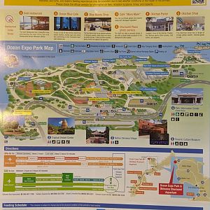 Okinawa Aquarium pamphlet map