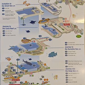 Okinawa Aquarium pamphlet map