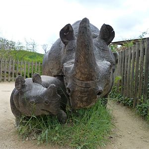 Black rhinoceros statue -Bioparc de Doué la Fontaine (2025)