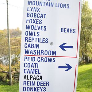Sign at Twin Vally Zoo
