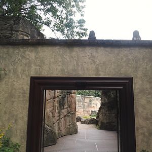 Entrance to the Barbary macaque walk-through area, 2024-08-18