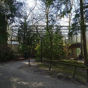 Lemur enclosures, side view
