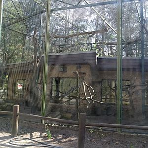 Lemur enclosures, front side