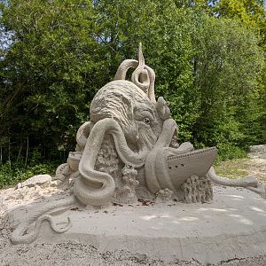 Sand & Zoo event - Octopus sand sculpture