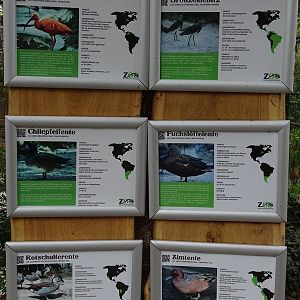 South America aviary signage