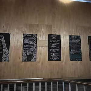 Giraffe blackboard signage 11.2.25