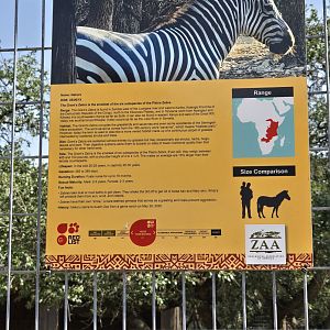 Grants Zebra sign  showing ZAA logo