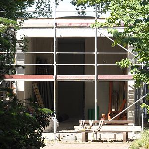 New Amur leopard exhibit construction, 2025-05-23