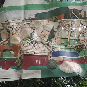 New Amur leopard exhibit construction - Signage with design, 2025-05-23