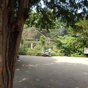 View towards large wading birds aviary 310525