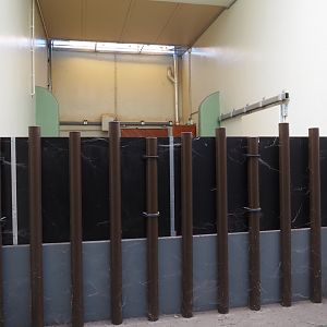 Off-show exhibit for pygmy hippos, 2024-06-30