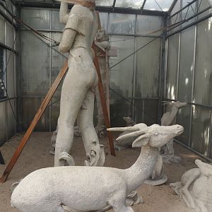 Greenhouse for renovation of Riviera Hall statues, 2024-06-30