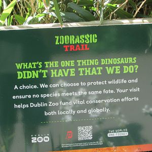 Dublin Zoo - Zoorassic trail sign