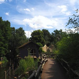 Indian rhinoceros viewing boardwalk and entrance to the Himalayan area, 2024-06-30
