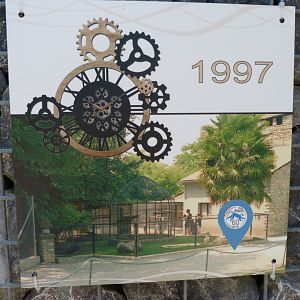 1997 picture of current ocelot complex -Zoo d'Asson (2025)